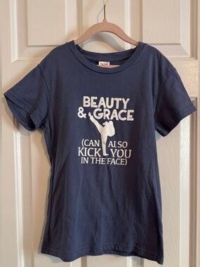 Urban Smalls Beauty & Grace Navy Short Sleeve Tee